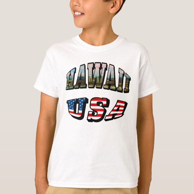 Hawaii Picture and USA T-Shirt (Vorderseite)