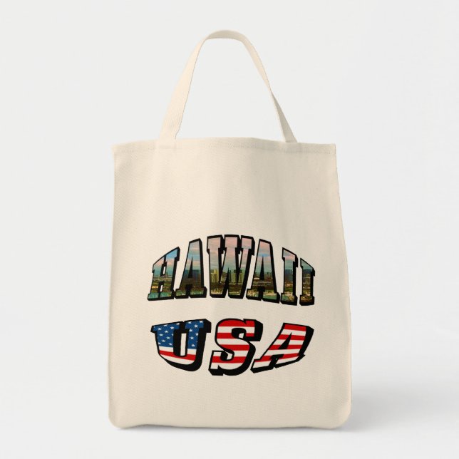Hawaii Picture and USA Tragetasche (Vorne)