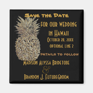 Hawaii Pineaple Save the Date Magnet