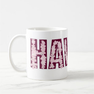 Hawaii Pink lei Blume Kaffee Tasse