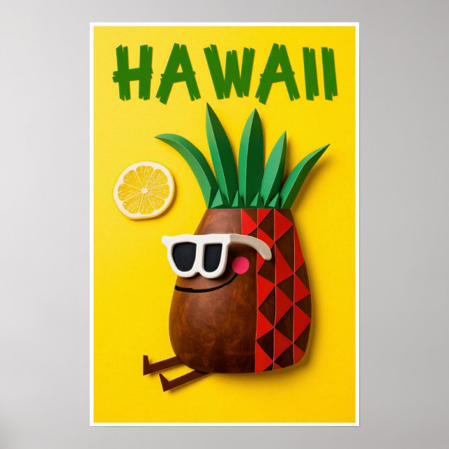 Hawaii-Plakat Poster (Vorne)