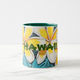 Hawaii Plumeria Zwei-Tone-Tasse Zweifarbige Tasse