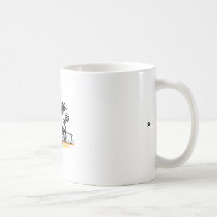 Hawaii Poipu Beach Park Retro-Surferstrand Kaffeetasse