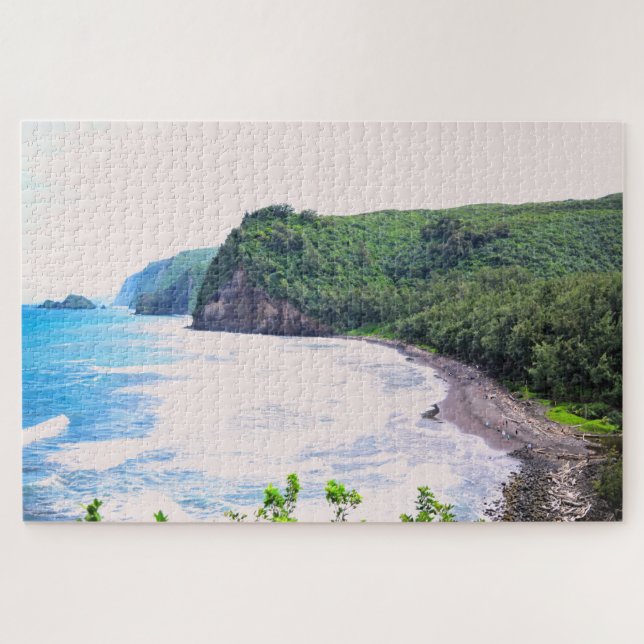 Hawaii - Pololu Beach - 20x30 - 1014 Stk. Puzzle (Horizontal)