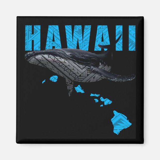 HAWAII-POLYNESISCHE DREIGEL HUMPBACK HAWAII-INSELN MAGNET (Vorne)