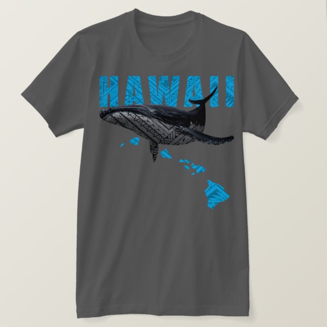 HAWAII-POLYNESISCHE DREIGEL HUMPBACK HAWAII-INSELN T-Shirt (Design vorne)