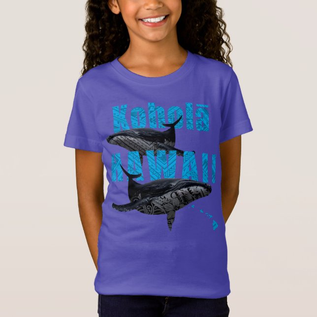 HAWAII-POLYNESISCHE TRIBAL HUMPBACKS HAWAII-INSELN T-Shirt (Vorderseite)