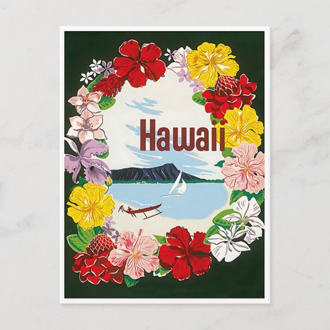 Hawaii Post Card Postkarte (Vorderseite)