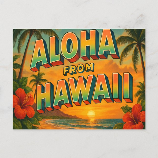 Hawaii Postcard Postkarte (Vorderseite)