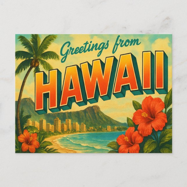 Hawaii Postcard Postkarte (Vorderseite)