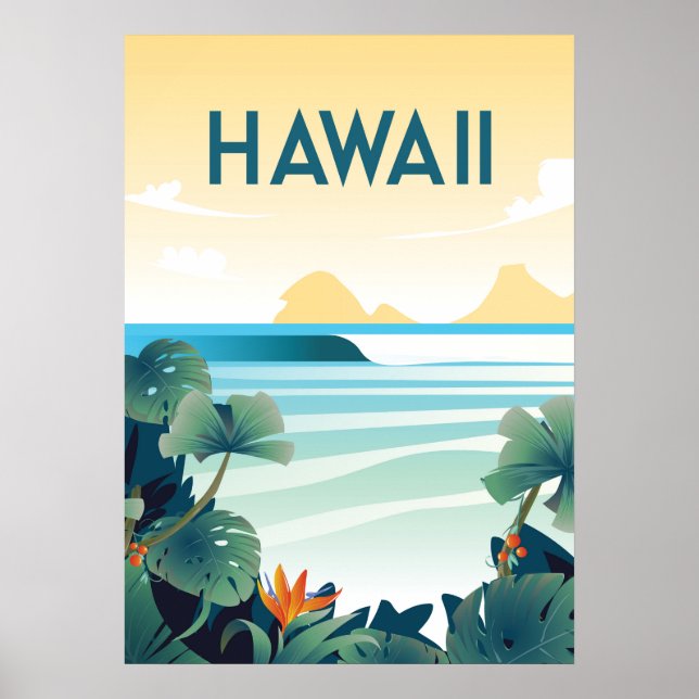 Hawaii Poster, Hawaii Wall Art Poster (Vorne)