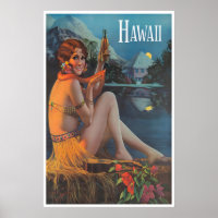 Hawaii Poster Hawaiianische Kunst Tiki Bar Druck