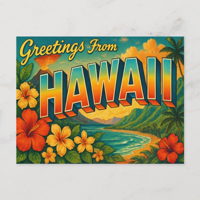 Hawaii Postkarte (Vorderseite)