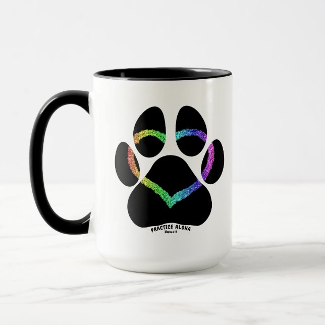 Hawaii Practice Aloha - Puppy Liebe Rainbow Tasse (Links)
