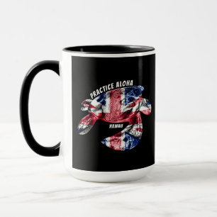 Hawaii Practice Aloha - Tribal Honu HIFlag Tasse