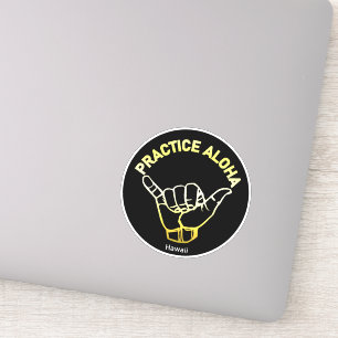 Hawaii praktiziert Aloha Golden Shaka (Hang locker Aufkleber