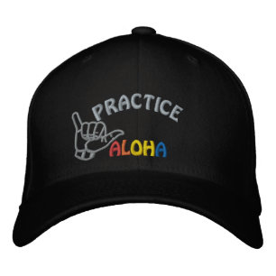 Hawaii praktiziert Aloha Shaka (Hang locker) Bestickte Baseballkappe