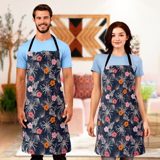 Hawaii Print Flower Cotton Aprons For Men & Women Schürze (Von Creator hochgeladen)