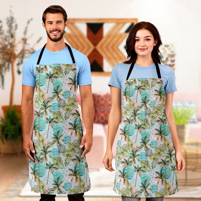 Hawaii Print Flower Cotton Aprons For Men & Women Schürze (Von Creator hochgeladen)