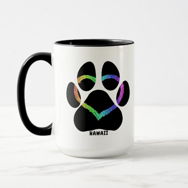 Hawaii Puppy Liebe Rainbow Tasse (Links)