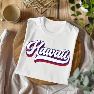 Hawaii Red White and Blue Vintag Script T - Shirt