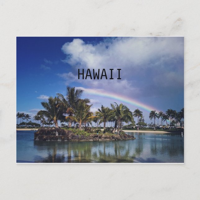 HAWAII-REGENBOGEN-ANSICHTSKARTE POSTKARTE (Vorderseite)
