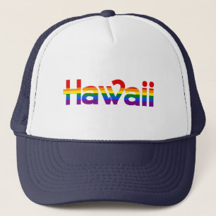 Hawaii-Regenbogentext Hut Truckerkappe