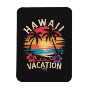 Hawaii-Reise 2026 Sommerferien Strand Magnet