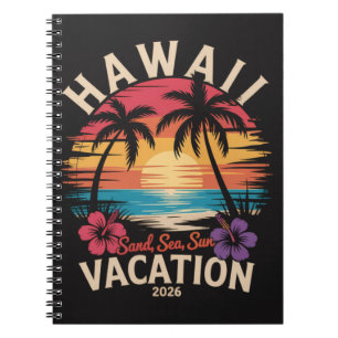 Hawaii-Reise 2026 Sommerferien Strand Notizblock