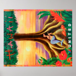Hawaii Reiseplakat Poster