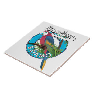 Hawaii Retro Logo Keramikfliese erkunden