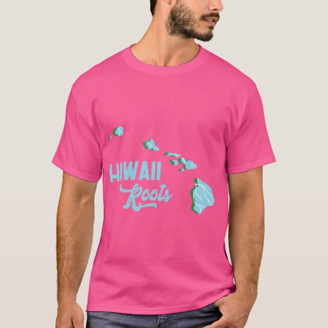 Hawaii Roots Aqua Green T-Shirt (Vorderseite)