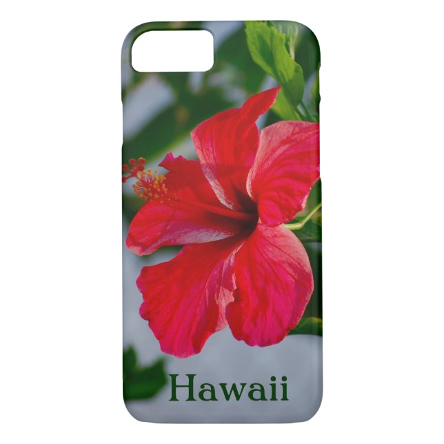 Hawaii-Rot-Hibiskus Case-Mate iPhone Hülle (Rückseite)