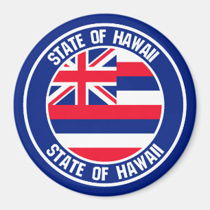 Hawaii Round Emblem Magnet
