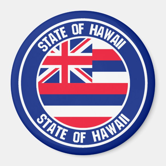 Hawaii Round Emblem Magnet (Vorne)