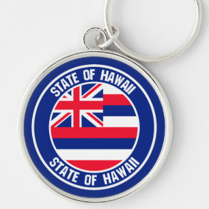 Hawaii Round Emblem Schlüsselanhänger
