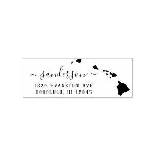 Hawaii-Rücksendeadresse-Briefmarke Selbst-Mit Permastempel