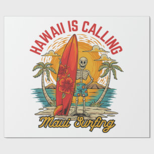 Hawaii ruft Maui Surfen Insel Vibes Geschenkpapier