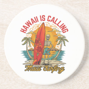 Hawaii ruft Maui Surfen Insel Vibes Getränkeuntersetzer
