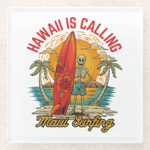 Hawaii ruft Maui Surfen Insel Vibes Glasuntersetzer