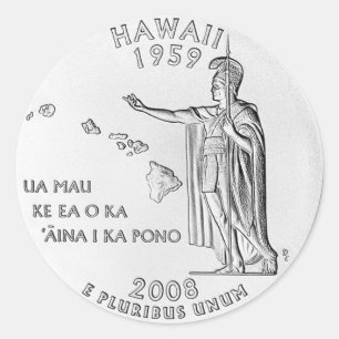 Hawaii Runder Aufkleber