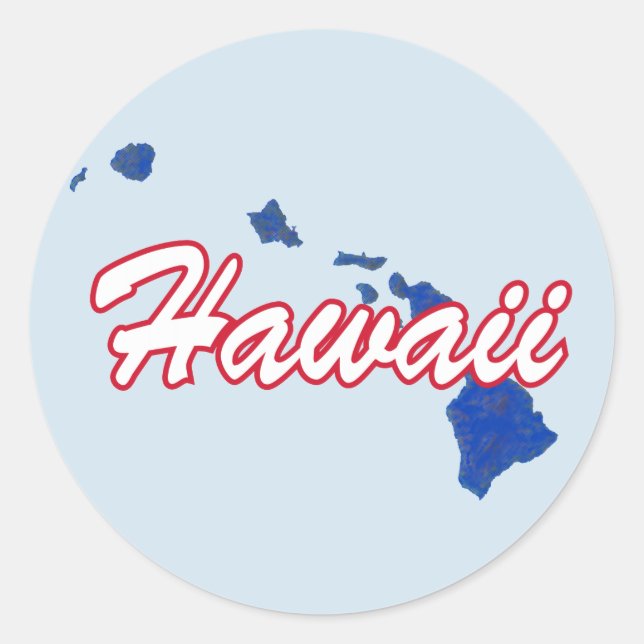 Hawaii Runder Aufkleber (Vorderseite)