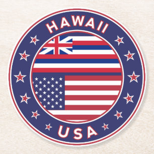 Hawaii Runder Pappuntersetzer
