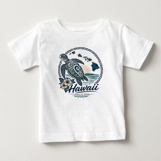 Hawaii-Schildkröte Baby T-shirt (Vorderseite)
