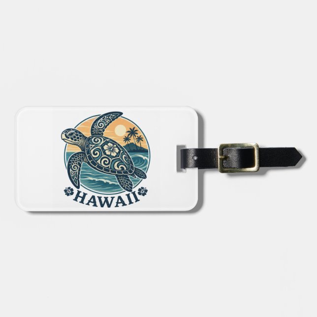 Hawaii-Schildkröte Gepäckanhänger (Vorderseite horizontal)