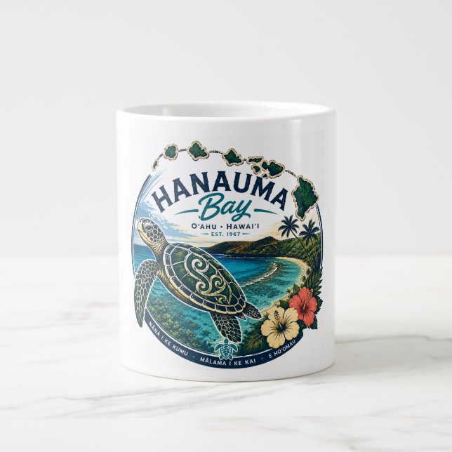 Hawaii-Schildkröte Jumbo-Tasse (Vorderseite)