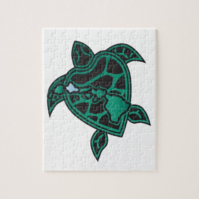 Hawaii-Schildkröte und Hawaii-Inseln Puzzle (Vertikal)