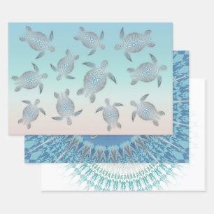 Hawaii-Schildkröten Martim Nautical Geschenkpapier Set