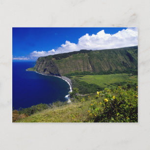 Hawaii Schöner Strand und Berge Postkarte
