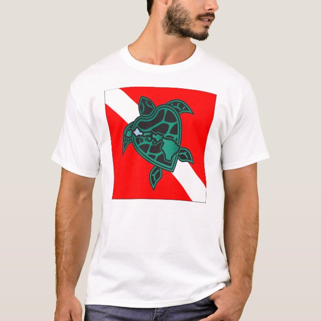 Hawaii Scuba Diving - Hawaii Turtle T-Shirt (Vorderseite)
